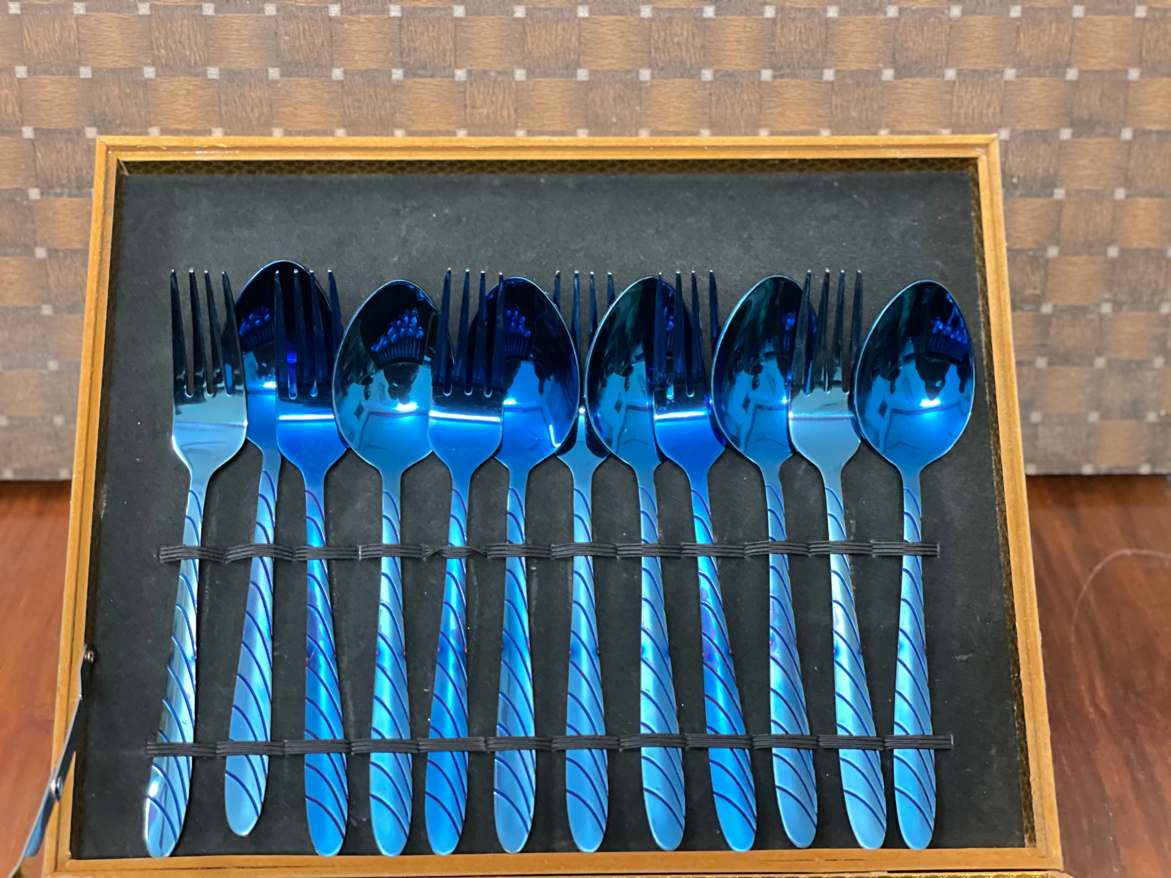 Blue Cutlery Set