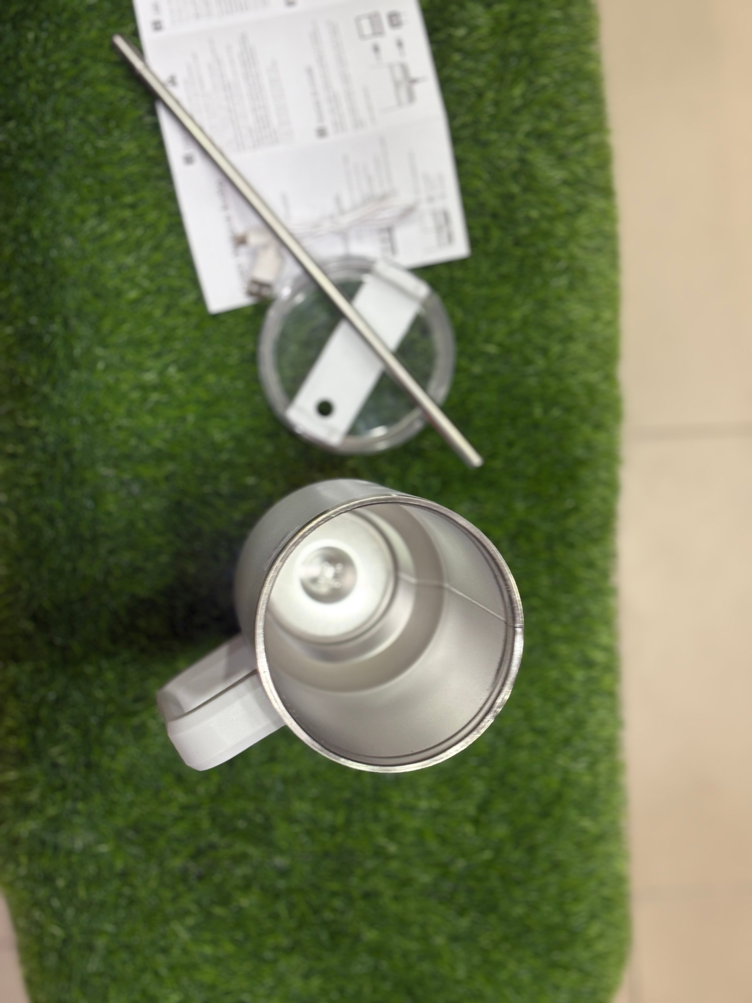 Smart LED Stainless Tumbler with Bluetooth Speaker, Handle and Straw”